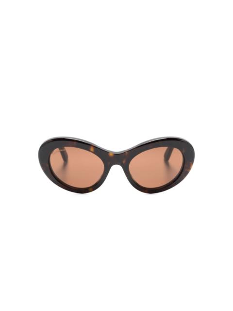 logo-plaque round-frame sunglasses