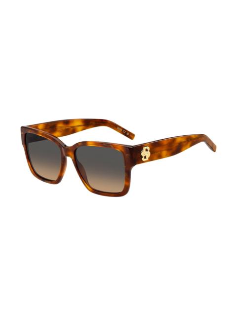HAVANA-ACETATE SUNGLASSES WITH DOUBLE B MONOGRAM