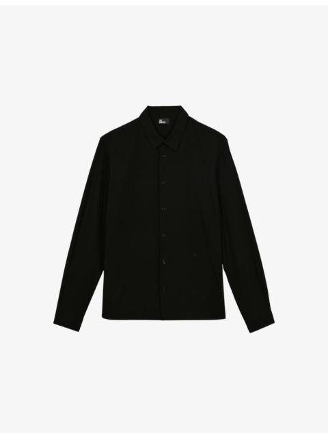 Classic-collar regular-fit woven shirt