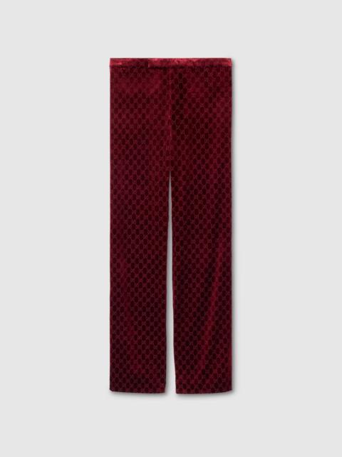 GG stretch velvet devoré pants