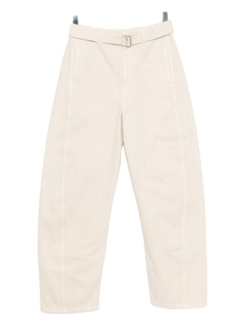 twisted belted trousers