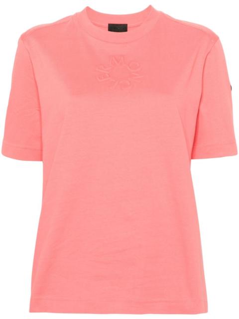 logo-embossed cotton T-shirt