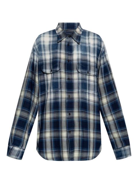 checked-pattern shirt