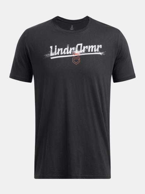 Men's UA Baseball Script Worn Short Sleeve