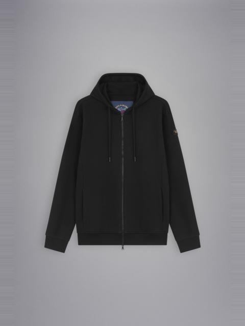 COTTON FULL ZIP SWEATSHIRT WITH ICONIC BADGE