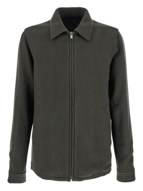 classic-collar zip-fastening jacket