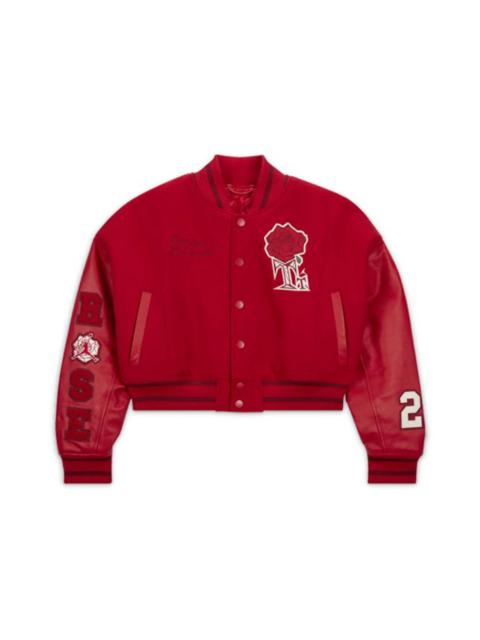 Jordan x Teyana Taylor Women's Varsity Jacket Gym Red/Sail/Team Red