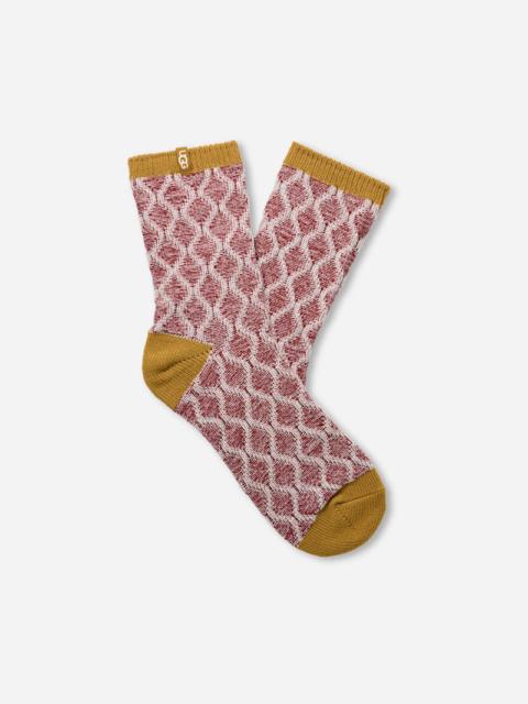 ® Men's Elliot Sock Cotton Blend in Biking Red/Ochre Green