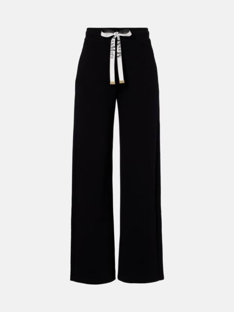 Bali cotton-blend wide-leg pants