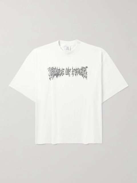 Printed Cotton-Jersey T-Shirt White