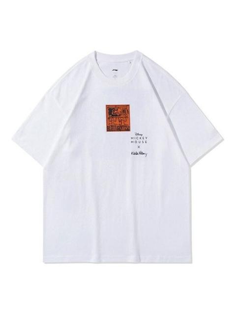 Li-Ning x Disney Mickey x Keith Haring Tee 'White Red' AHSR503-2