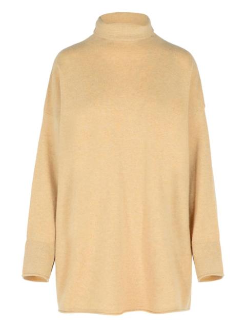 high-collar cashmere sweater