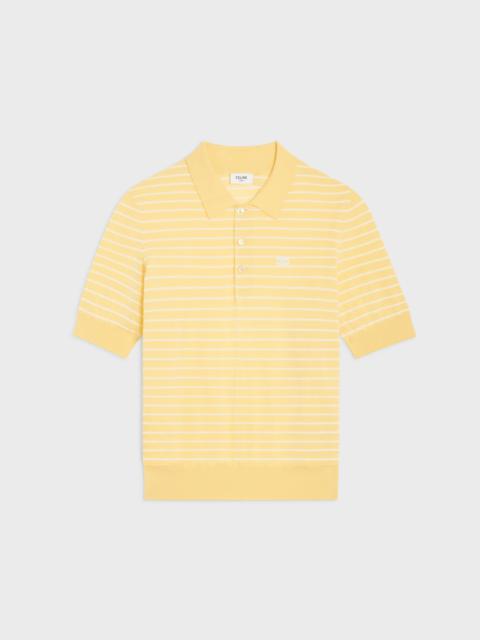 short-sleeved polo sweater IN fine cotton