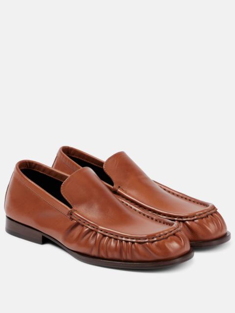 Leather loafers