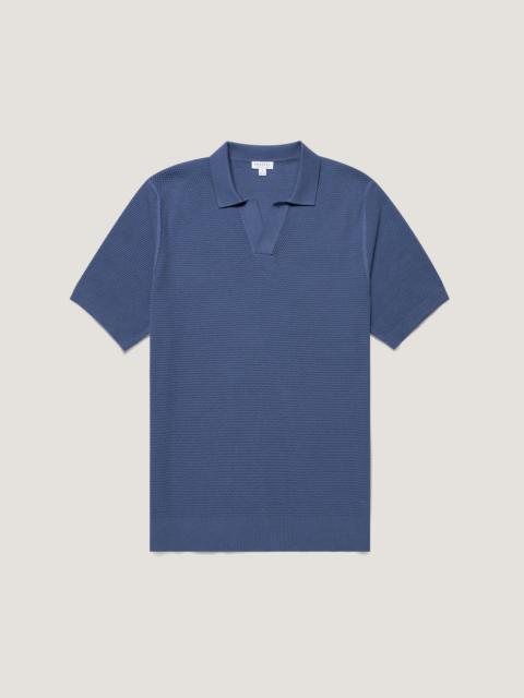 Compact Mesh Knit Polo Shirt