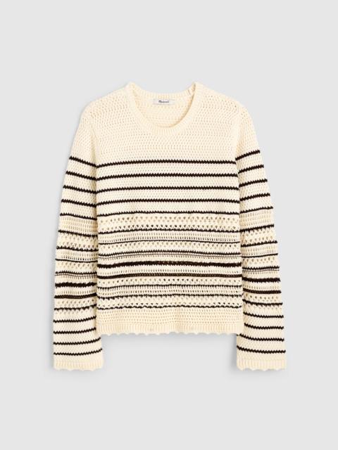 Open-Stitch Sweater in 100% Cotton