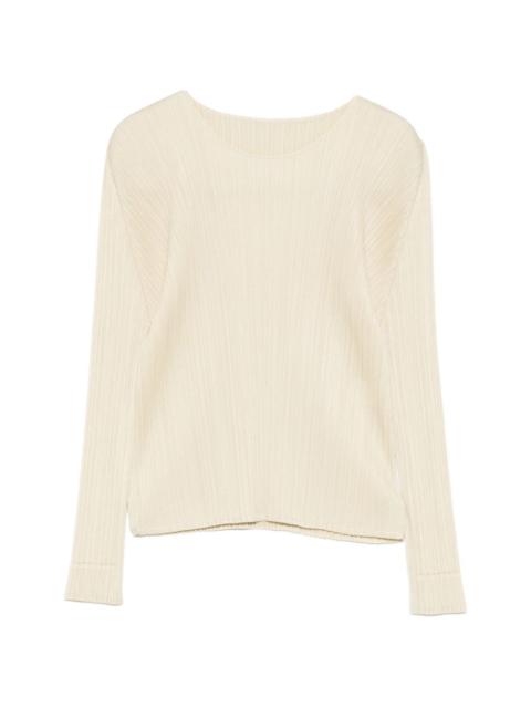 Monthly Colors December long-sleeve pleated T-shirt