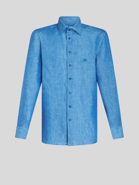 LINEN SHIRT WITH LOGO