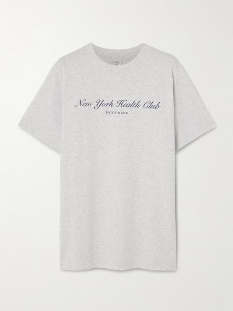Ny Health Club Printed Cotton-jersey T-shirt