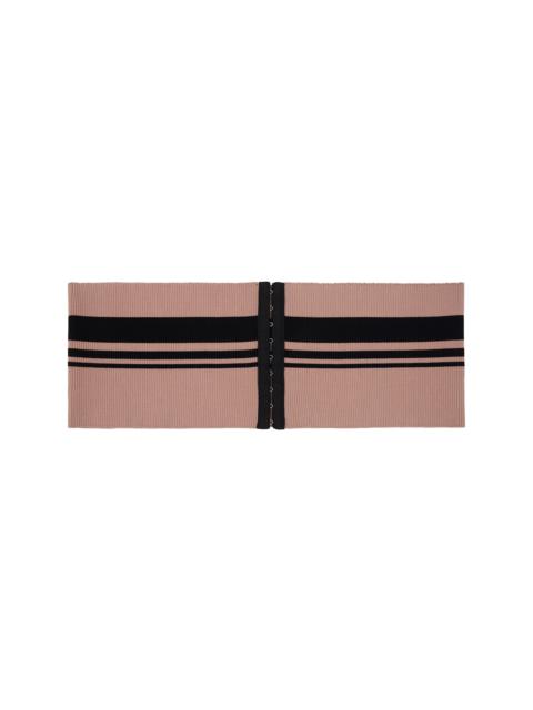 Pink Ribbed Waistband Belt