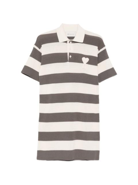 striped heart appliqué dress