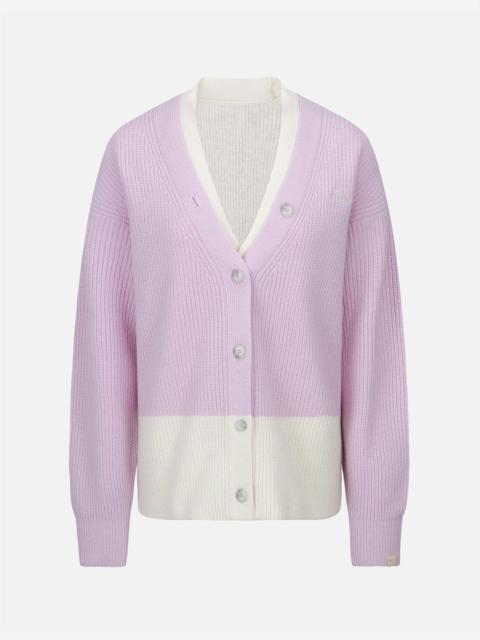 Logo Embroidered 2-in-1 Knitted Cardigan