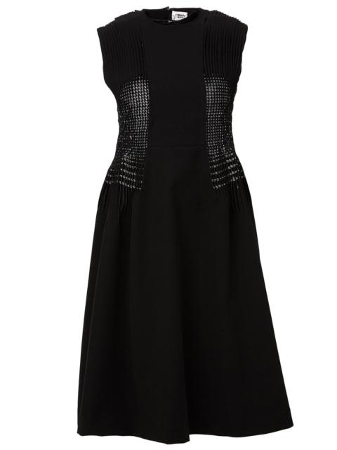 beaded panel flared dress