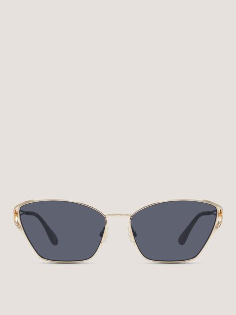 CAT-EYE KEYHOLE METAL SUNGLASSES