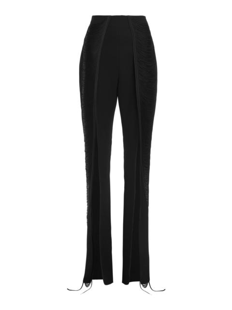 Extent Fringed Split-Front Pants black