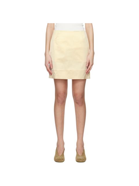 Beige Crepe Miniskirt