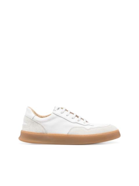 panelled low-top sneakers