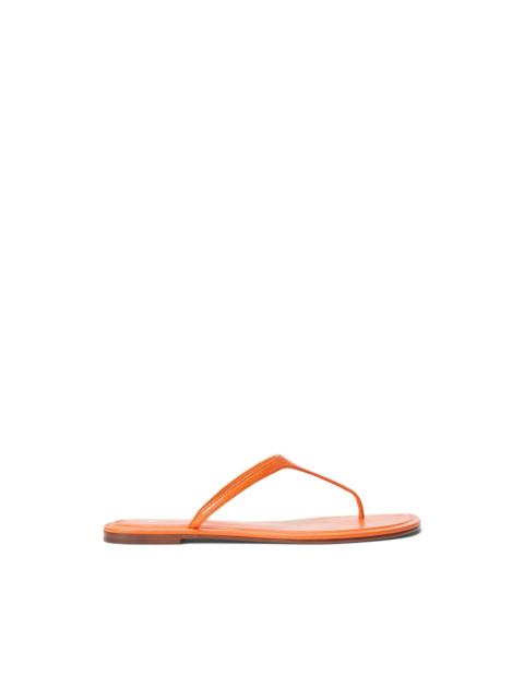 debossed leather thong sandals