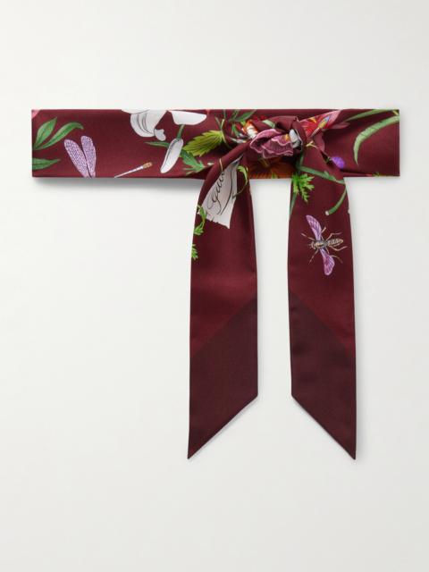 Flora Printed Silk-twill Scarf