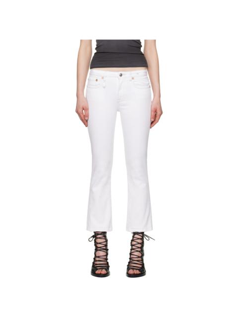 White Kick Fit Jeans