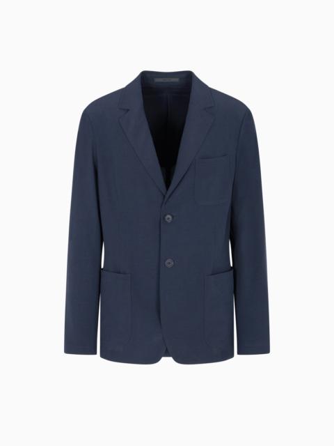 SILK CRÊPE SINGLE-BREASTED JACKET