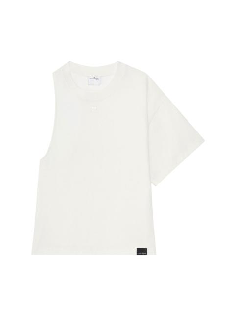 one-sleeve scuba-jersey T-shirt