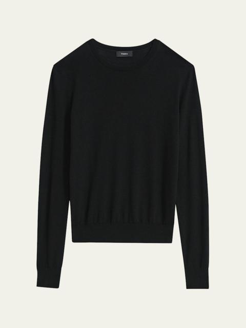 Regal Merino Wool Knit Crewneck Top