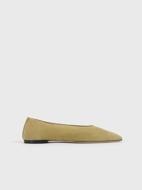 Slip suede ballerinas cashew