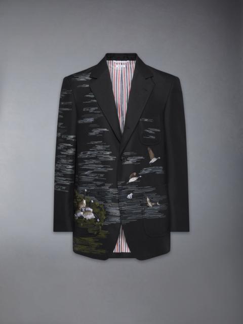 GOOSE SCENIC SATIN STITCH AND EMBROIDERY SPORTCOAT