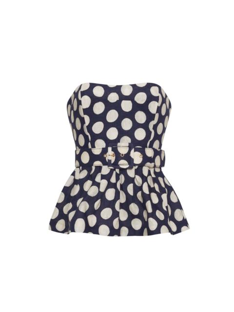 Tilda Top
A Sleek Peplum Strapless Top