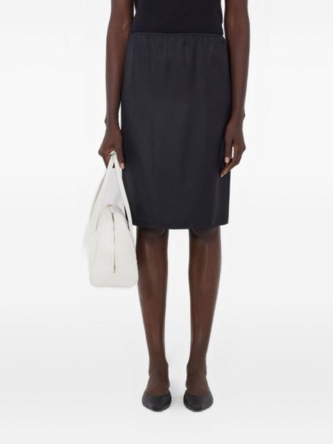 Vasali elasticated silk midi skirt
