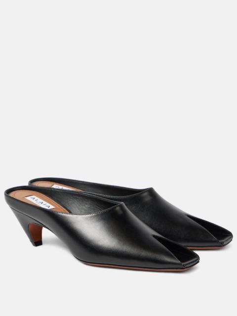 55 leather mules