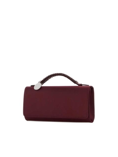 Falabella satin braided-handle tote