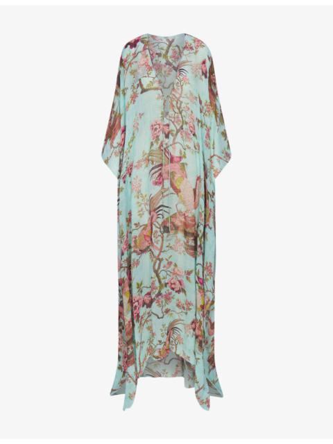 SKIMS x Cavalli Graphic-Print Stretch-Woven Kaftan