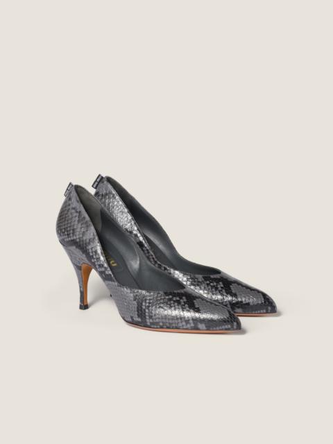 Python-print Ayers leather pumps