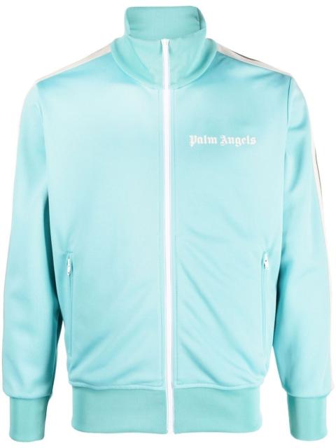logo-print zip-up track jacket