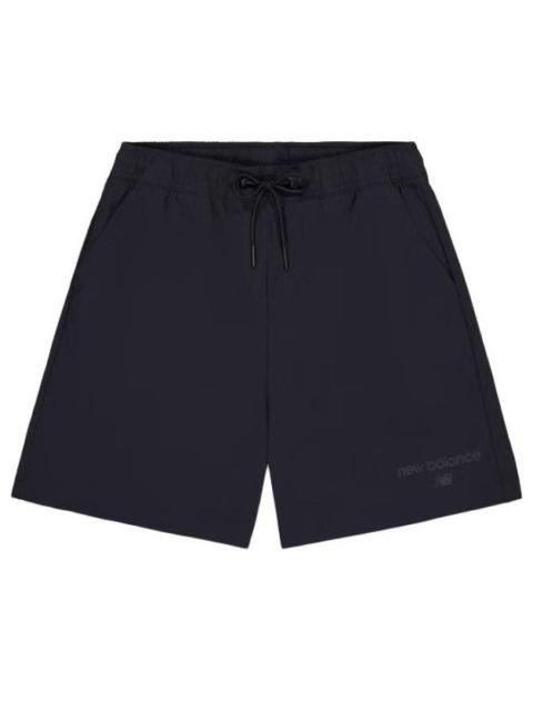 (WMNS) New Balance Small Logo Print Short 'Black' AWS41514-BK