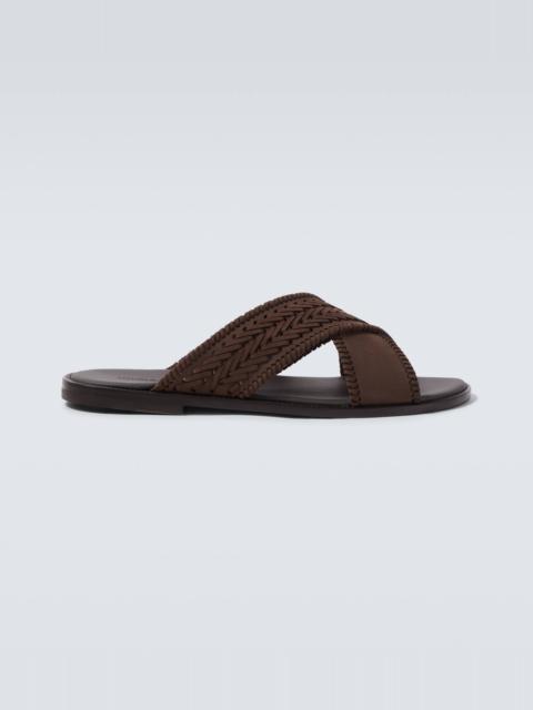 Tex leather sandals