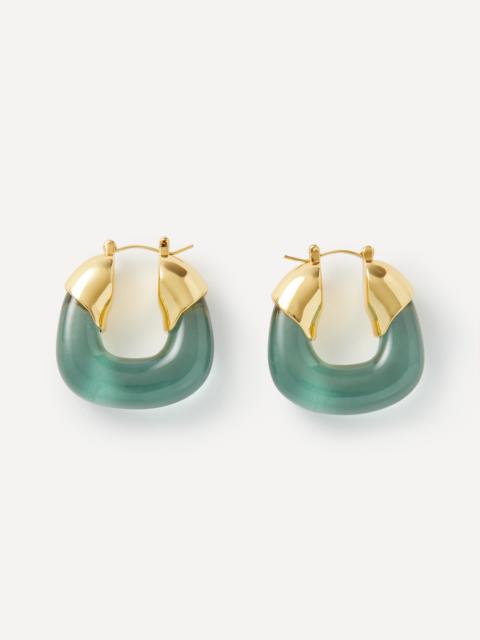 Gold-Plated Organic Hoop Earrings