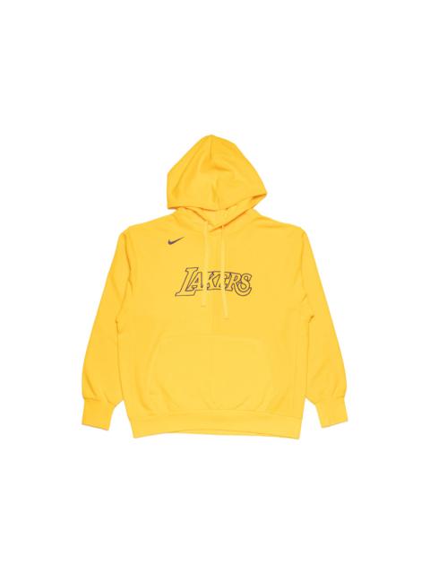 Nike NBA Los Angeles Lakers Courtside Fleece Loose Fit Hoodie Yellow/Purple